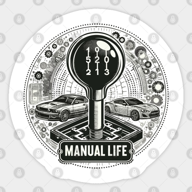 Manual gear shift Sticker by Vehicles-Art